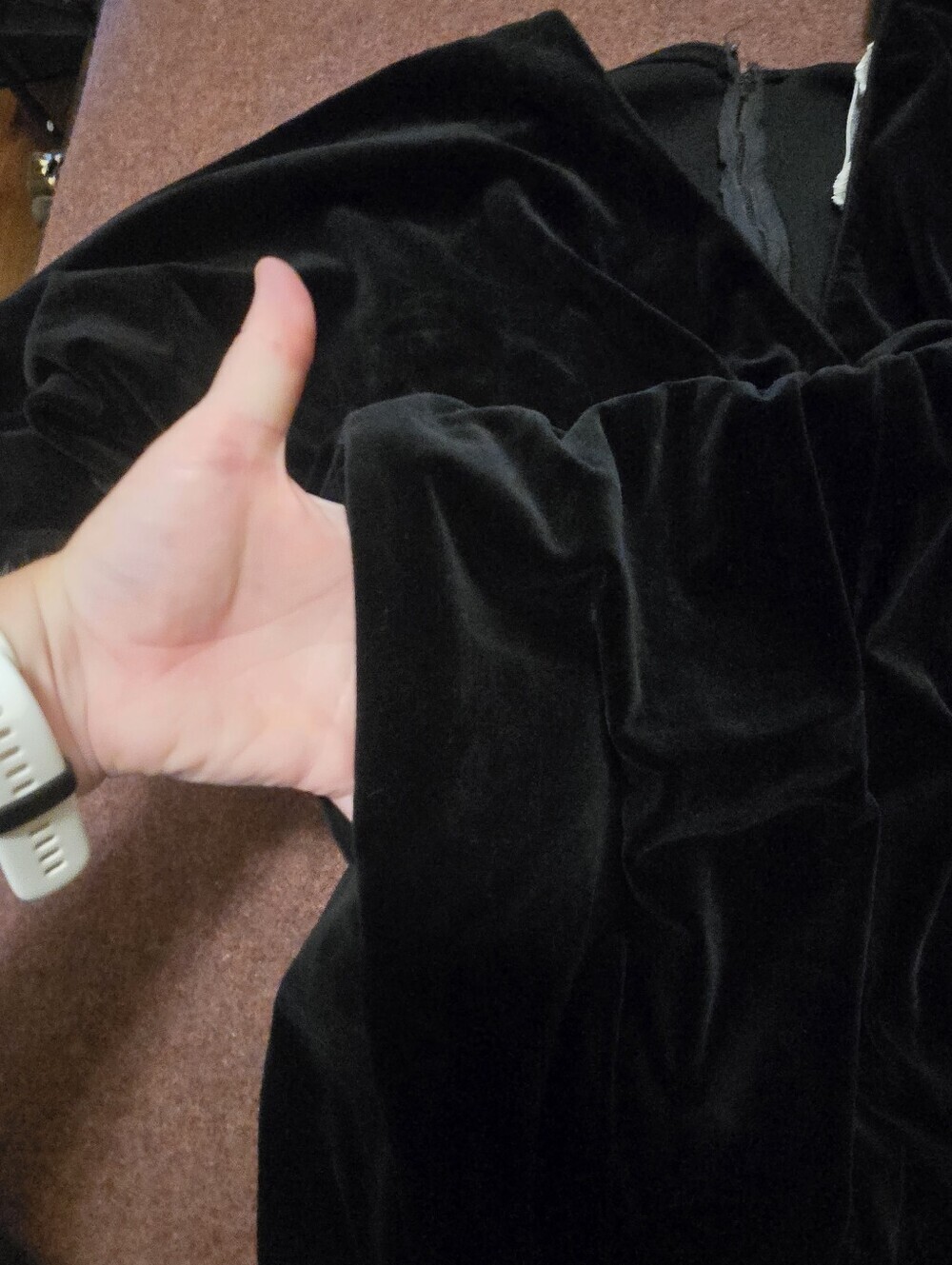 Vintage Emporium Capwell Black Velvet Jumpsuit Size Large 80s Glam Party - Picture 11 of 13